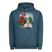 Pigment Midnight Navy christmas church oh holy night Urban Hoodie - MaliasSmallBusiness