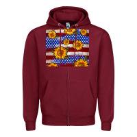 4th Of July Usa Flag Sunflower 20oz Tumbler Zipper Hoodie | Teevron