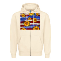 Sandshell 4th of July USA flag sunflower 20oz tumbler Zipper Hoodie - Neo Western
