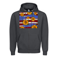 Smoke 4th of July USA flag sunflower 20oz tumbler Zipper Hoodie - Neo Western