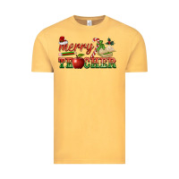 Vintage Mustard merry teacher Vintage Tee - BarkalooDesign