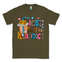 Army Green iced coffee addict Classic Tee - Zillion Design Studio