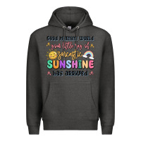 Charcoal Heather good morning world your little ray of sarcastic Premium Hoodie - MaliasSmallBusiness