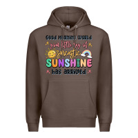 Coffee good morning world your little ray of sarcastic Premium Hoodie - MaliasSmallBusiness