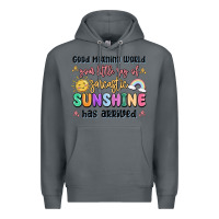Rock good morning world your little ray of sarcastic Premium Hoodie - MaliasSmallBusiness