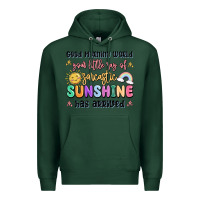 Sports Green good morning world your little ray of sarcastic Premium Hoodie - MaliasSmallBusiness