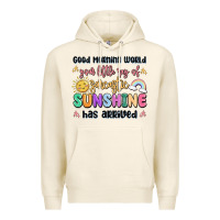 Tofu good morning world your little ray of sarcastic Premium Hoodie - MaliasSmallBusiness