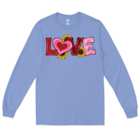 Colony Blue valentine's day love sunflowers Long Sleeve Tee - RanaPortraitStore