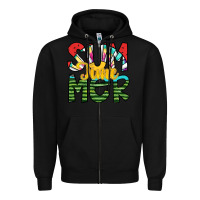 Black summer time Zipper Hoodie - SublimationCraftShop