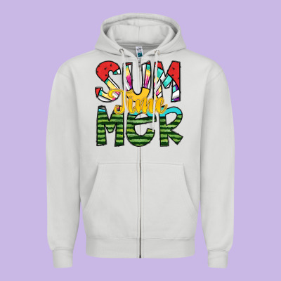 Summer Time Zipper Hoodie Designed By Sublimationcraftshop