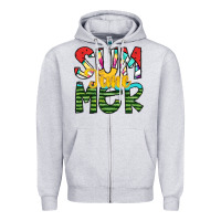 Heather Grey summer time Zipper Hoodie - SublimationCraftShop