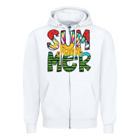 White summer time Zipper Hoodie - SublimationCraftShop