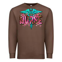 Chestnut floral nurse Premium Sweatshirt - AdoDesignShop