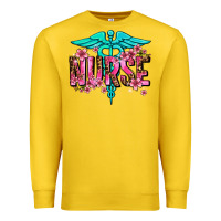 Lemon floral nurse Premium Sweatshirt - AdoDesignShop