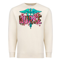 Sandshell floral nurse Premium Sweatshirt - AdoDesignShop