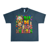 Midnight Navy Dia de los muertos Urban Heavy Tee - RanaPortraitStore