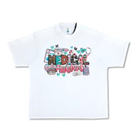 White medical assistant Urban Heavy Tee - BarkalooDesign