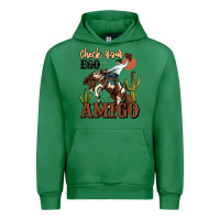 Emerald check your ego amigo rodeo cowboy Urban Hoodie - MaliasSmallBusiness