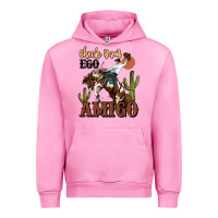 Fuchsia Pink check your ego amigo rodeo cowboy Urban Hoodie - MaliasSmallBusiness