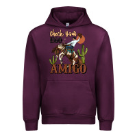 Mauve Wine check your ego amigo rodeo cowboy Urban Hoodie - MaliasSmallBusiness