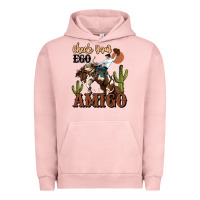 Pigment Salmon check your ego amigo rodeo cowboy Urban Hoodie - MaliasSmallBusiness