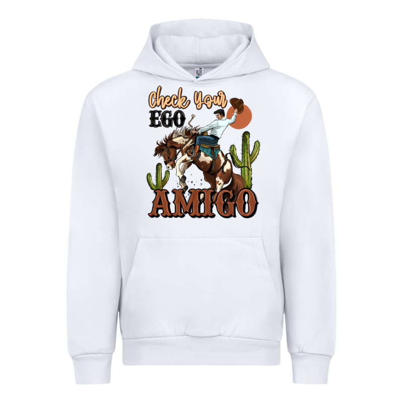 Check Your Ego Amigo Rodeo Cowboy Urban Hoodie by MaliasSmallBusiness | Teevron