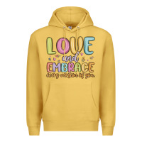 Antique Gold love and embrace every version of you Premium Hoodie - MaliasSmallBusiness