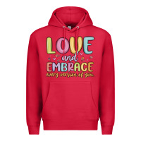 Cardinal love and embrace every version of you Premium Hoodie - MaliasSmallBusiness
