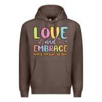 Coffee love and embrace every version of you Premium Hoodie - MaliasSmallBusiness