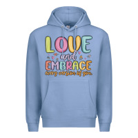 Colony Blue love and embrace every version of you Premium Hoodie - MaliasSmallBusiness