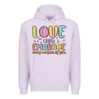 Lilac love and embrace every version of you Premium Hoodie - MaliasSmallBusiness