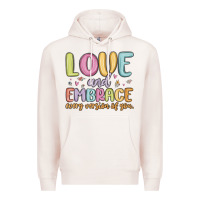 Pale Pink love and embrace every version of you Premium Hoodie - MaliasSmallBusiness