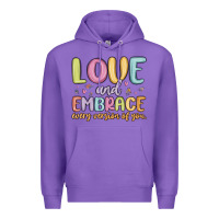 Purple love and embrace every version of you Premium Hoodie - MaliasSmallBusiness