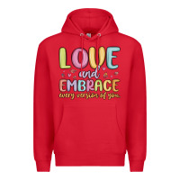 Red love and embrace every version of you Premium Hoodie - MaliasSmallBusiness