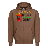 Chestnut I Run On Coffee & Christmas Cheer Zipper Hoodie - CowhideDigitalArt