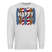 Dove Grey happy 4th of july brushstrokes Premium Sweatshirt - BundleAndBundleShop
