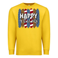 Lemon happy 4th of july brushstrokes Premium Sweatshirt - BundleAndBundleShop