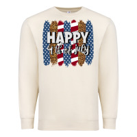 Sandshell happy 4th of july brushstrokes Premium Sweatshirt - BundleAndBundleShop