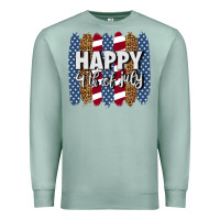 Seafoam happy 4th of july brushstrokes Premium Sweatshirt - BundleAndBundleShop