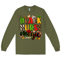 Army Green black nurse magic Long Sleeve Tee - Zillion Design Studio