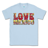 Dusty Blue Love Mexico Classic Tee - texasbilliewilder