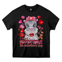 Black i want hippopotamus for valentines day Heavy Core Tee - CowhideDigitalArt