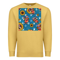 Antique Gold 4th of july sunflowers hotdog seamless pattern Premium Sweatshirt - BundleAndBundleShop