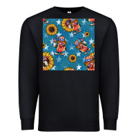 Black 4th of july sunflowers hotdog seamless pattern Premium Sweatshirt - BundleAndBundleShop