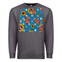 Charcoal Heather 4th of july sunflowers hotdog seamless pattern Premium Sweatshirt - BundleAndBundleShop
