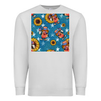 Dove Grey 4th of july sunflowers hotdog seamless pattern Premium Sweatshirt - BundleAndBundleShop