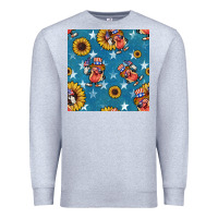 Heather Grey 4th of july sunflowers hotdog seamless pattern Premium Sweatshirt - BundleAndBundleShop