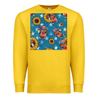 Lemon 4th of july sunflowers hotdog seamless pattern Premium Sweatshirt - BundleAndBundleShop