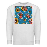 Oatmeal Heather 4th of july sunflowers hotdog seamless pattern Premium Sweatshirt - BundleAndBundleShop