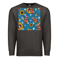 Smoke 4th of july sunflowers hotdog seamless pattern Premium Sweatshirt - BundleAndBundleShop